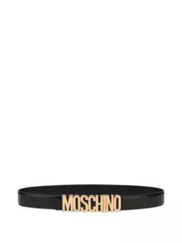 Ремень с пряжкой-логотипом Moschino, черный