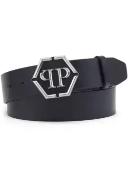 Ремень с пряжкой-логотипом Philipp Plein, синий