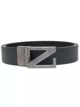 Ремень с пряжкой-логотипом Zegna, синий