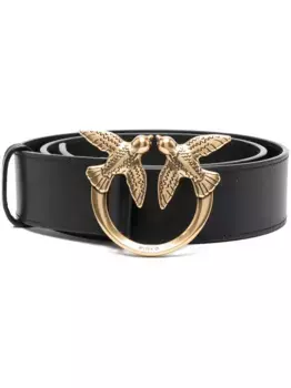 Ремень с пряжкой Love Birds PINKO, черный