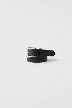 Ремень с пряжкой в ковбойском стиле Zara, черный