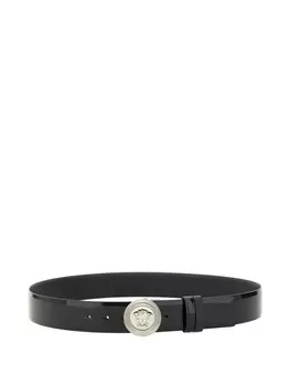 Ремень с пряжкой в виде головы Медузы Versace, черный