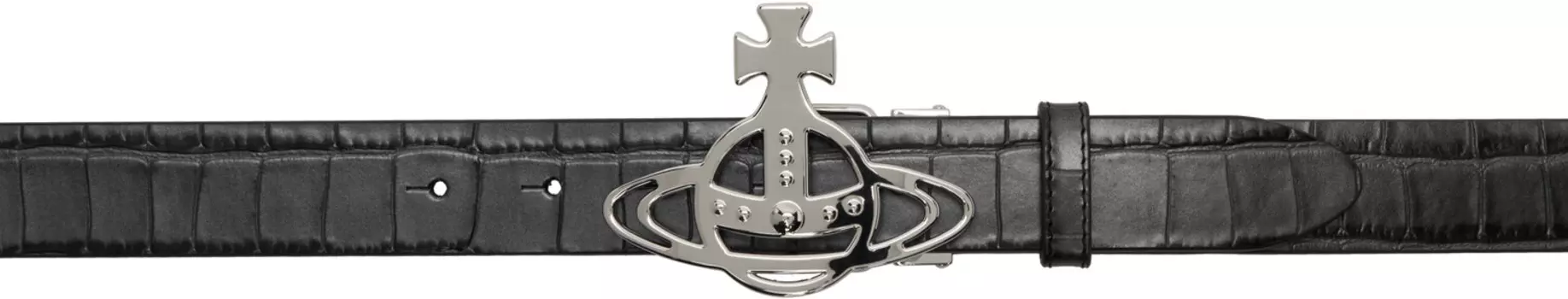 Ремень с пряжкой в виде сферы серого цвета Vivienne Westwood