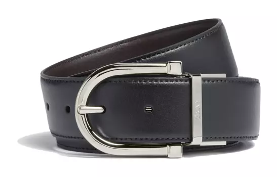 Ремень с пряжкой Zegna Staffa Ermenegildo Zegna, черный