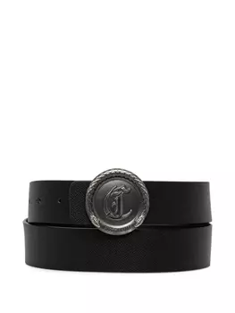 Ремень с рельефной пряжкой Just Cavalli, черный