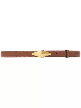 Ремень с ромбовидной застежкой JIMMY CHOO, коричневый