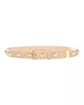 Ремень с шипами Aureum, бежевый/золотой