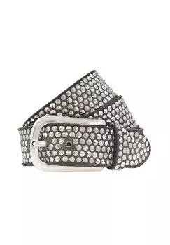 Ремень с шипами I кожаный B.BELT, тауп