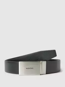 Ремень с тиснением этикетки модель "Cintura Placca" Valentino, черный