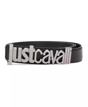 Ремень с vitello liscio opaco Just Cavalli, черный
