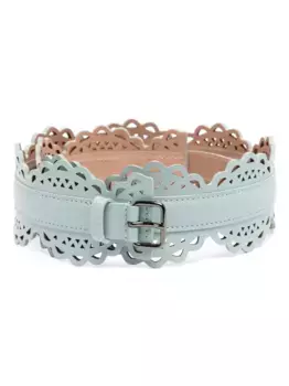 Ремень с вырезами Alaa, зеленый