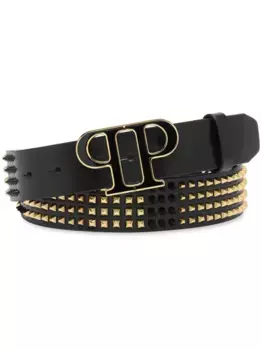 Ремень с заклепками Philipp Plein, черный