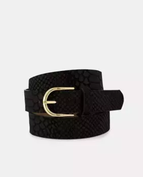 Ремень с животным принтом Latouche, черный