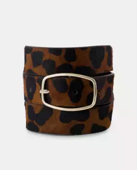 Ремень с животным принтом Latouche, коричневый