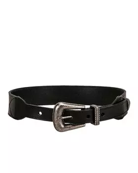 Ремень Saint Laurent Folk Buckle, неро