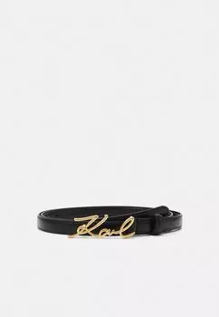 Ремень SIGNATURE BUCKLE BELT KARL LAGERFELD, цвет black