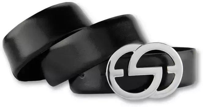 Ремень Silbergift, эффектная, элегантная застежка, черный