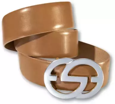 Ремень Silbergift, эффектная, элегантная застежка, цвет Camel