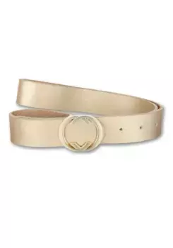 Ремень Silbergift с дизайнерской застежкой цвета матового золота, цвет Champagner
