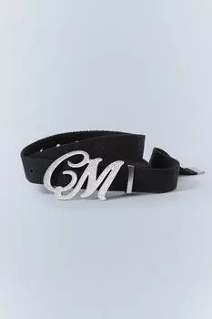 Ремень со стразами Weekday, черный