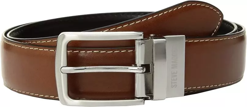 Ремень Steve Madden 35mm Casual Reversible Belt, цвет Cognac/Black