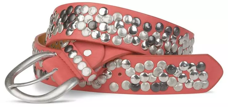 Ремень styleBREAKER Nieten, коралловый