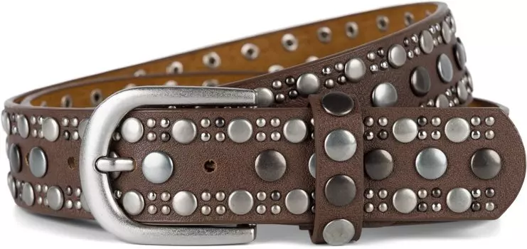 Ремень styleBREAKER Nieten, коричневый