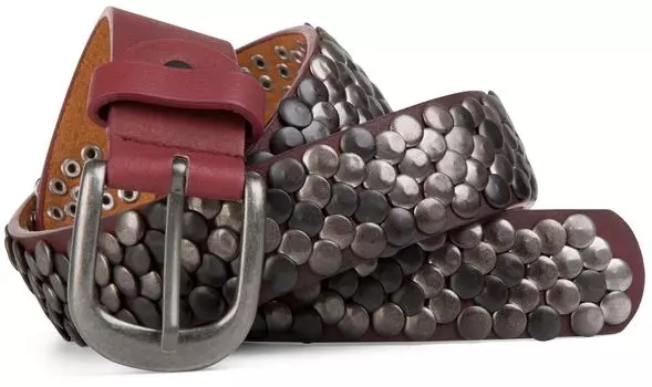 Ремень styleBREAKER Nieten, красный