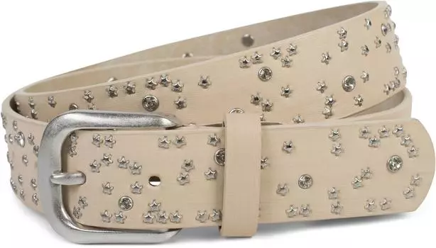 Ремень styleBREAKER Nieten, кремовый