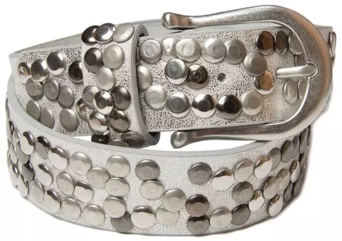 Ремень styleBREAKER Nieten, серебряный