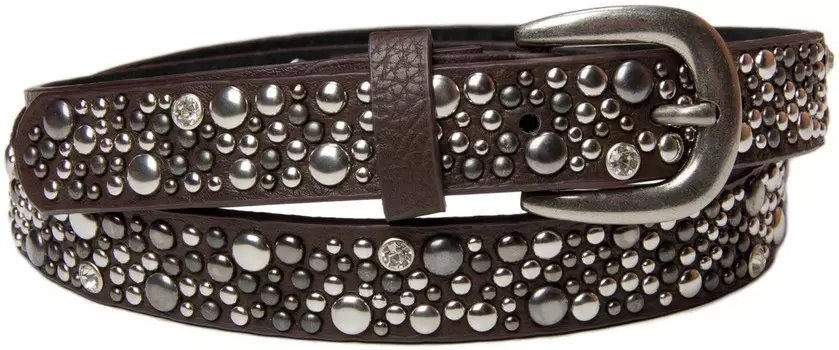 Ремень styleBREAKER Nieten, темно коричневый