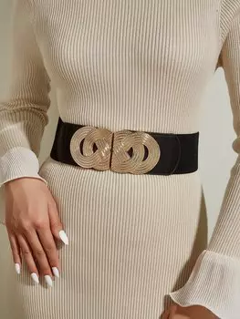 Ремень текстурированный женский, черный