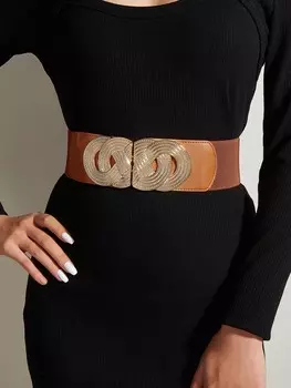 Ремень текстурированный женский, песочный