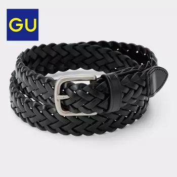 Ремень тканый GU мужской, белый