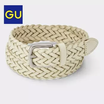 Ремень тканый GU мужской, черный