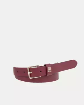 Ремень Tommy Hilfiger из темно-бордовой кожи
