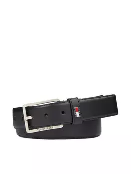 Ремень Tommy Jeans Tjm Elevated Flag Leather 3.5 AM0AM12343, черный