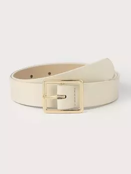 Ремень тонкий женский, бежевый