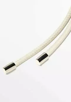 Ремень Tubular Massimo Dutti, бежевый