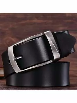 Ремень удлиненный мужской, черный