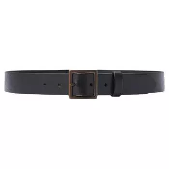 Ремень Uniqlo Italian Leather Vintage Style, черный