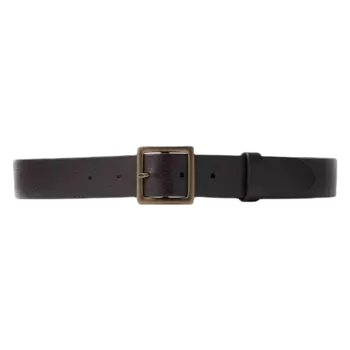 Ремень Uniqlo Italian Leather Vintage Style, темно-коричневый