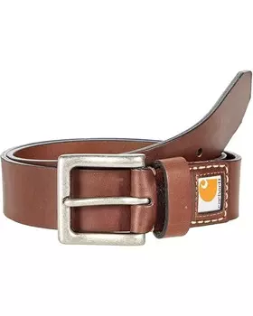Ремень Unisex Carhartt Saddle Leather Belt, цвет Brown/Nickel Roller Finish