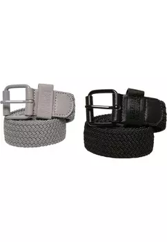 Ремень Urban Classics Belt, серый/черный