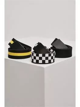 Ремень Urban Classics, цвет black/white/yellow