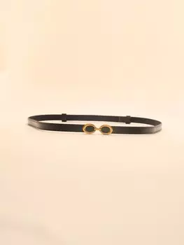 Ремень узкий, черный