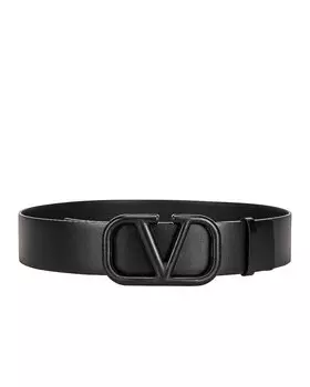 Ремень Valentino Garavani Vlogo Signature Buckle, неро