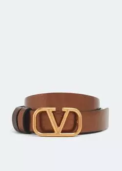 Ремень VALENTINO GARAVANI VLogo Signature reversible belt, металлик