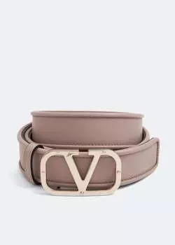 Ремень VALENTINO GARAVANI VLogo Type belt, бежевый