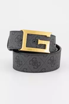 Ремень Vikky из экокожи с логотипом Guess, черный